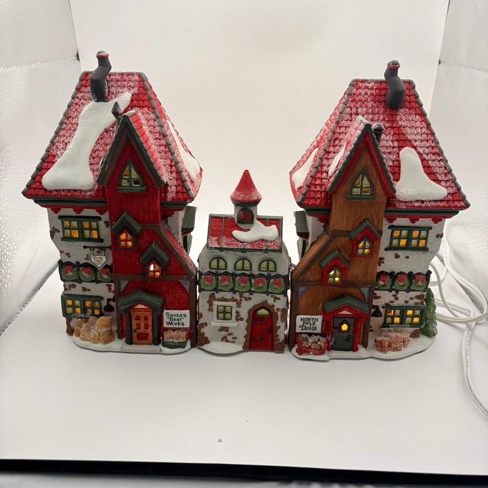 Department 56 North Pole Dolls & Santas Bear Works Village Missing Flag - Picture 3 of 9